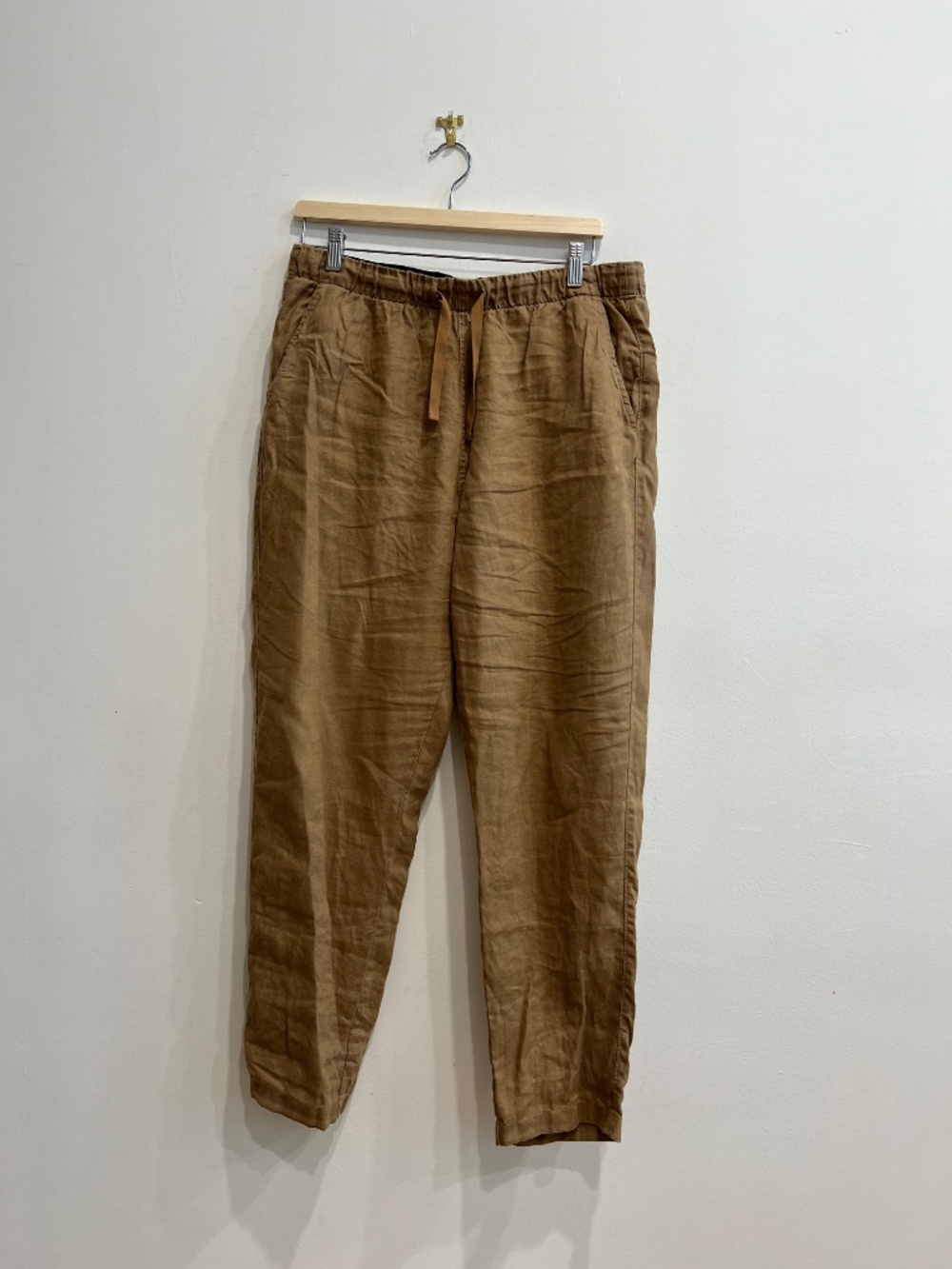Everlane The Linen Easy Pant Coconut Brown Mens Medium  NWOT
